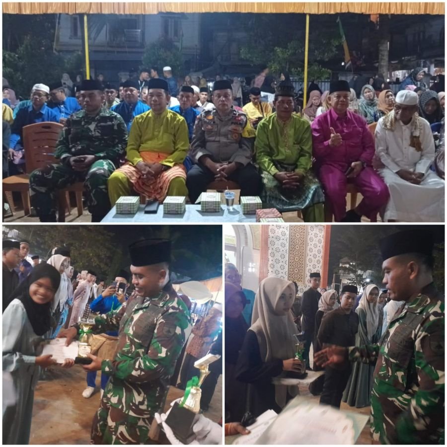 Danramil 07/Reteh Hadiri Penutupan STQ Ke-52 Tingkat Kec. Reteh di Masjid Jami' Pulau Kijang