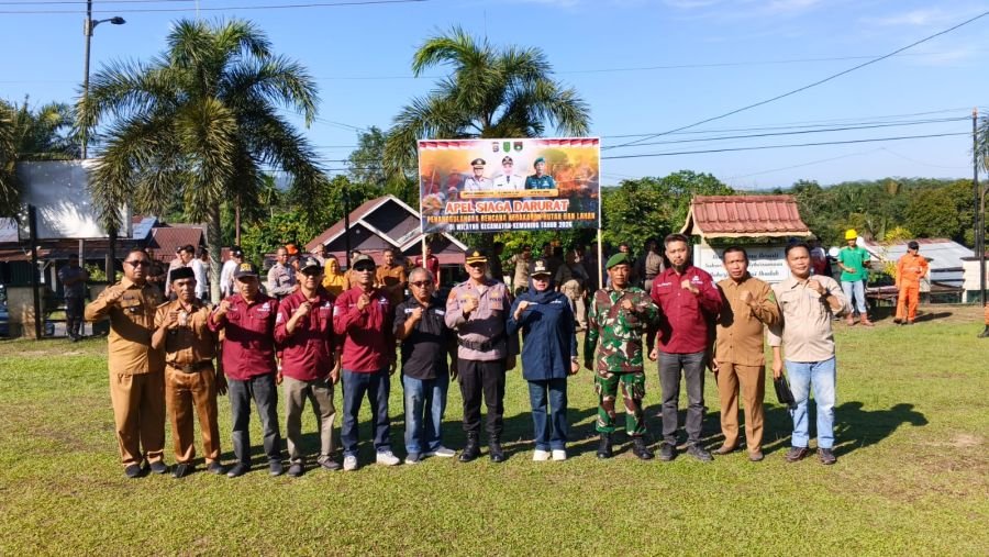 Danramil 09/Kemuning dan Babinsa Hadiri Apel Siaga Darurat Karhutla Kecamatan Kemuning 2026