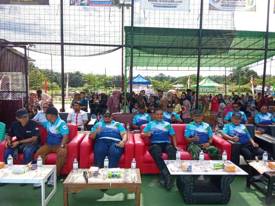 Danramil 16/Tapung Hadiri Turnamen Liga Bola Voli, Kobarkan Semangat dan Sportivitas di Tapung Hilir