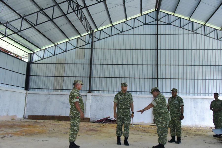 Danramil Bukit Batu Dampingi Dandim Tinjau KDKMP Sungai Selari, Pastikan Pembangunan Berjalan Lancar