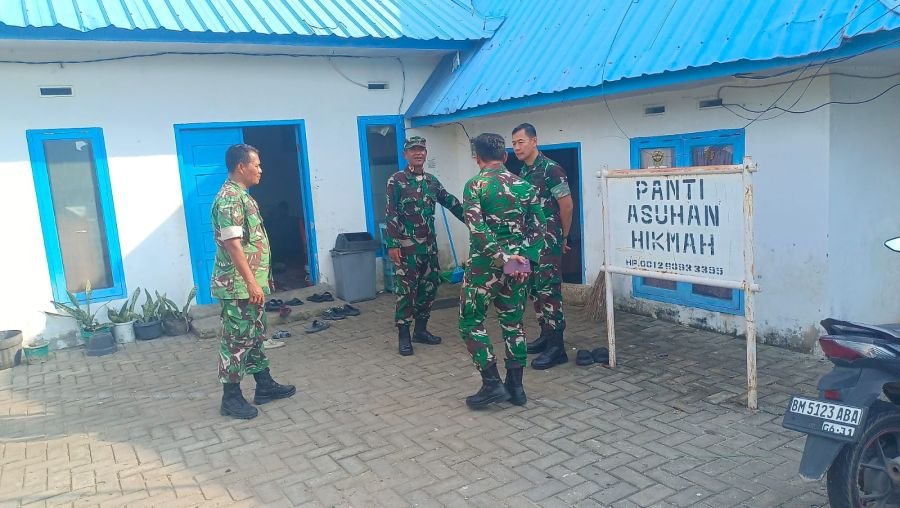 Danramil Rumbai Dampingi Kasiter Korem Tinjau Kesiapan Anjangsana Pangdam di Panti Asuhan Hikmah