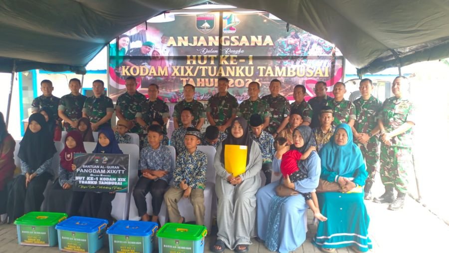 Danramil Rumbai Monitor Anjangsana Pangdam XIX/Tuanku Tambusai ke Panti Asuhan Hikmah
