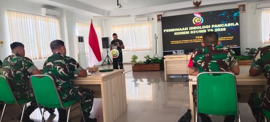 Danramil se-Riau Perkuat Ideologi Pancasila di Makorem 031/WB