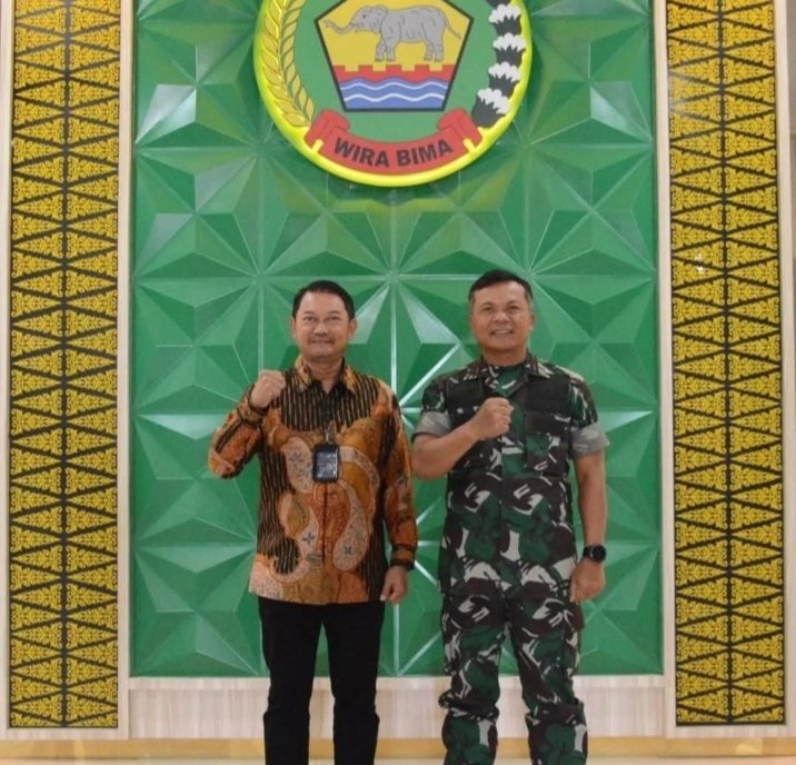 Danrem 031/Wira Bima Terima Silaturahmi Team PLN dan Rombongan