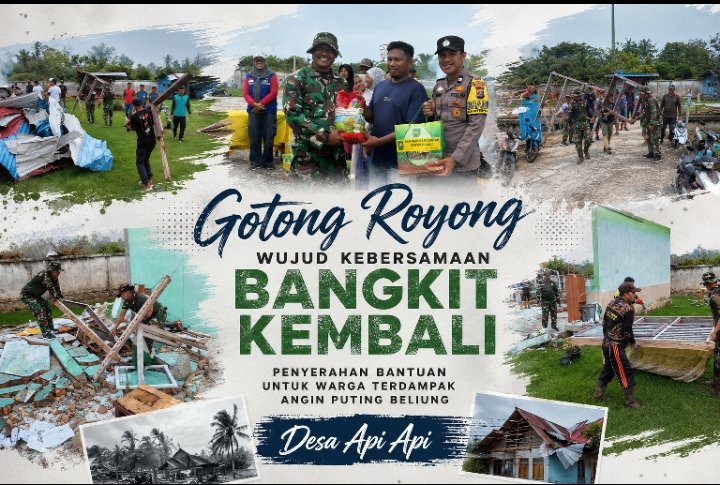 Dari Puing-Puing Menuju Harapan, Koramil 05/Bukit Batu Bantu Pemulihan Desa Api-Api