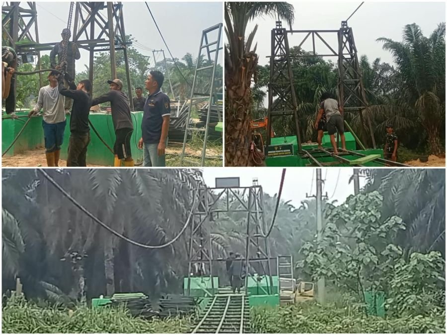 Dari Pukul 08.00 Hingga Selesai, Pengerjaan Seling Atas Jembatan Perintis Garuda Dituntaskan