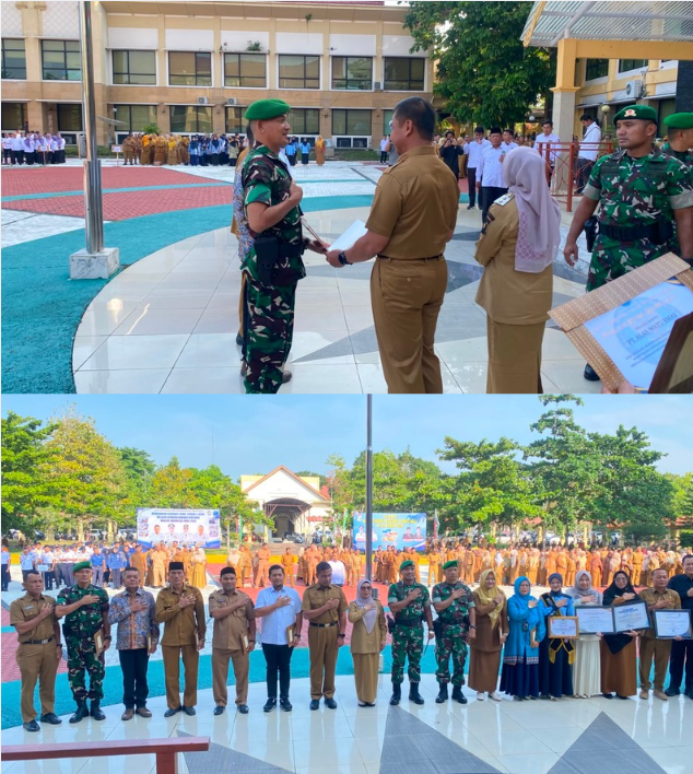 Dedikasi P4GN, Yonif TP 898/PC Terima Penghargaan BNK Kampar