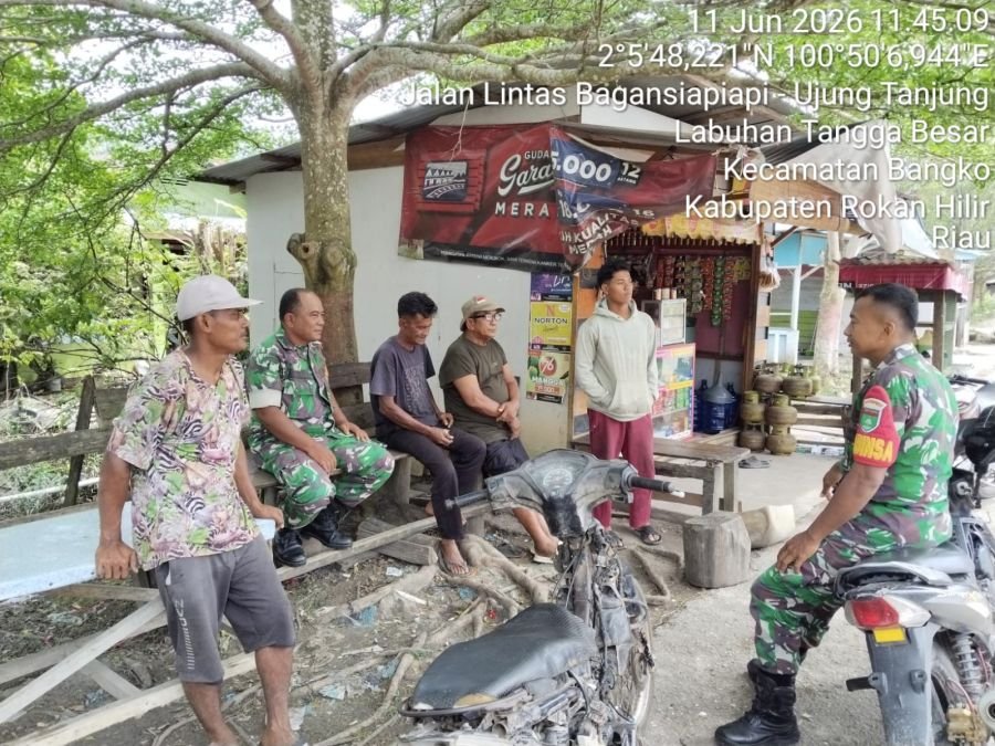 Dekati Warga, Babinsa Koramil 0321-01/Bangko Perkuat Nilai Pancasila di Labuhan Tangga Besar