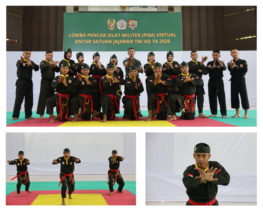Denarhanud 004/WSBY Tampil di Lomba Pencak Silat Militer TNI AD