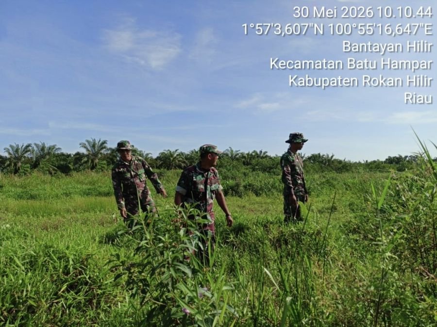 Deteksi Dini Karhutla, Koramil 0321-01/Bangko Intensifkan Patroli Rutin di Rohil