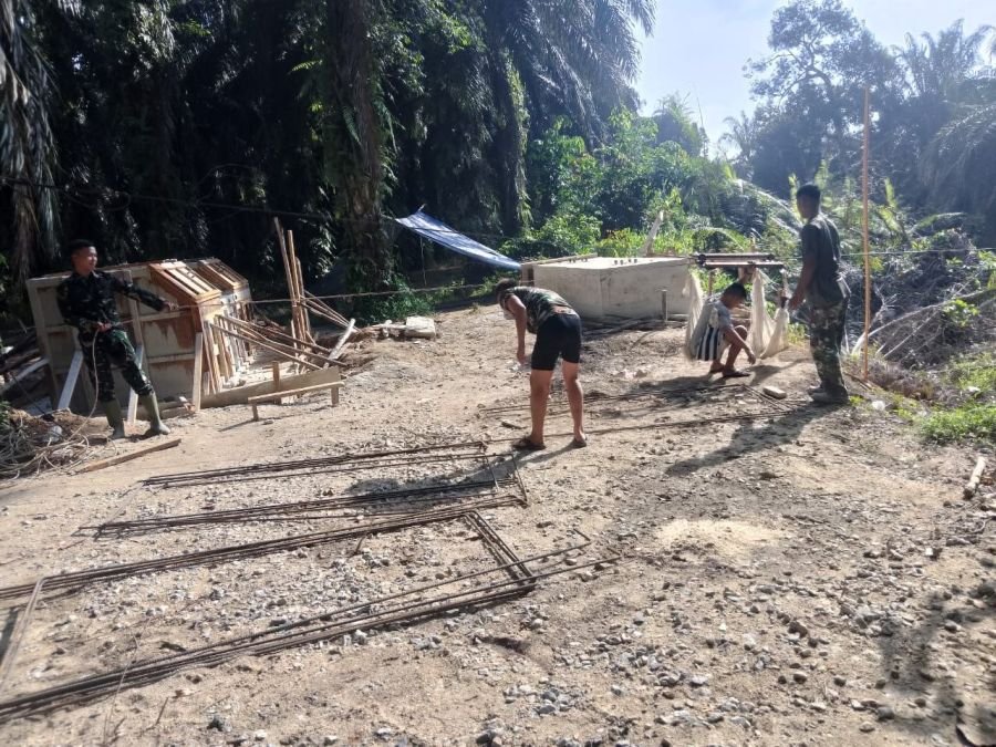 Distribusi Material Jembatan Perintis Garuda di Desa Sukaraja Mulai Dilaksanakan