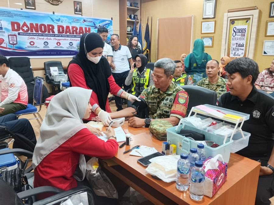 Donor Darah Harhubnas 2026, Kodim 0317/TBK Perkuat Sinergi Kemanusiaan