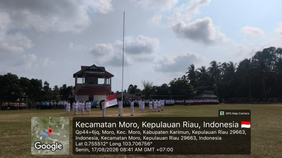 Dua Kecamatan, Satu Semangat: Koramil 02/Moro Kawal HUT ke-81 RI