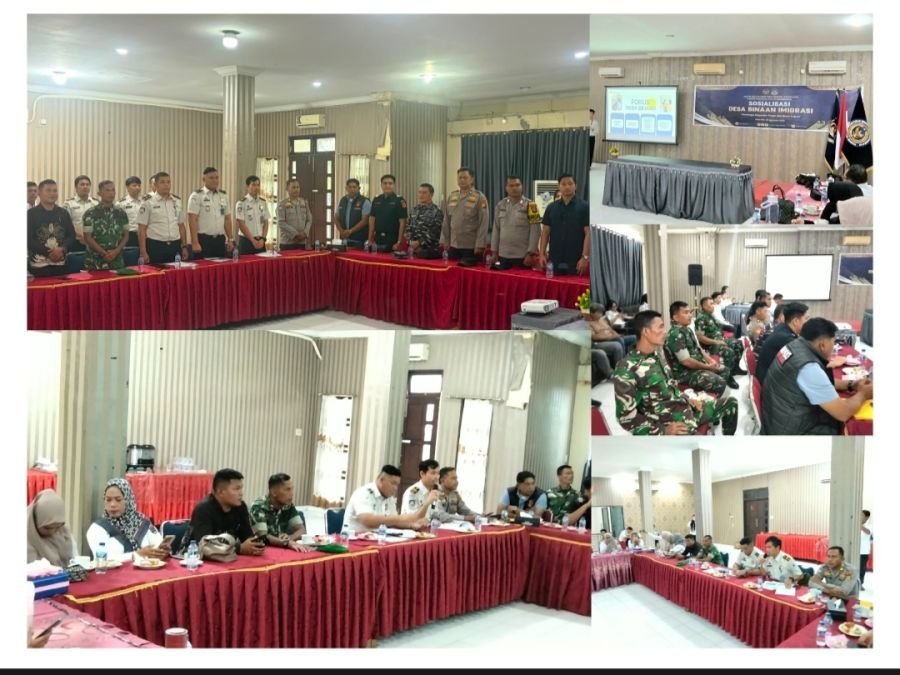Dukung Program Desa Binaan Imigrasi, Koramil 01/Bangko Perkuat Sinergitas Lintas Sektoral di Rohil