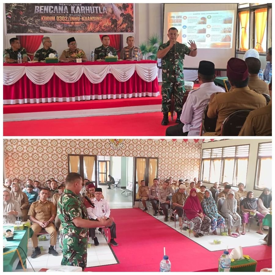 Edukasi Karhutla di Kec. Logas Tanah Darat, Tim Penyuluhan Mabes TNI dorong sinergi cegah karhula