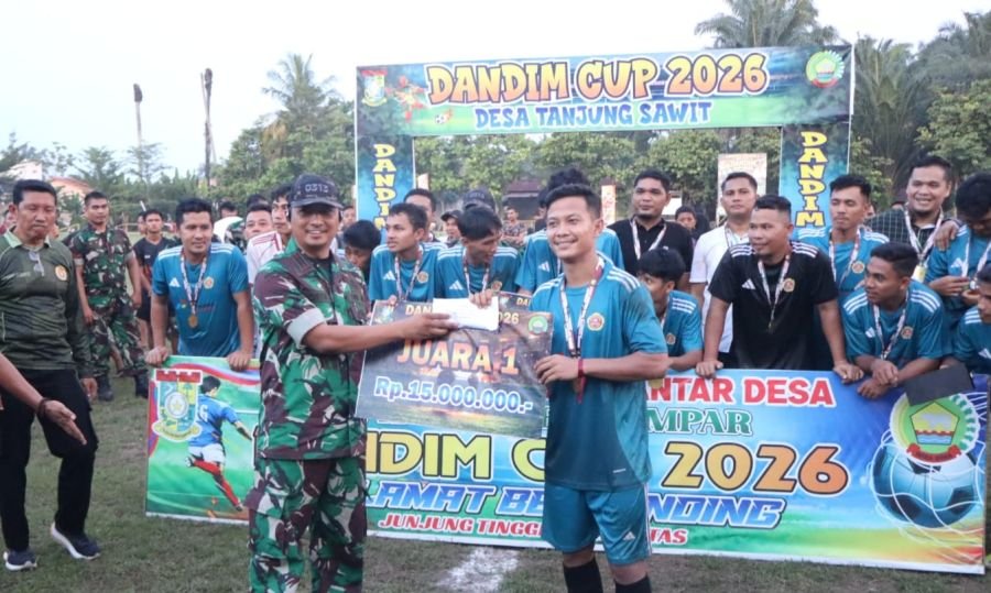 Final Dandim Cup 2026 Berlangsung Super Seru dan Sarat Gengsi di Tanjung Sawit,Tapung