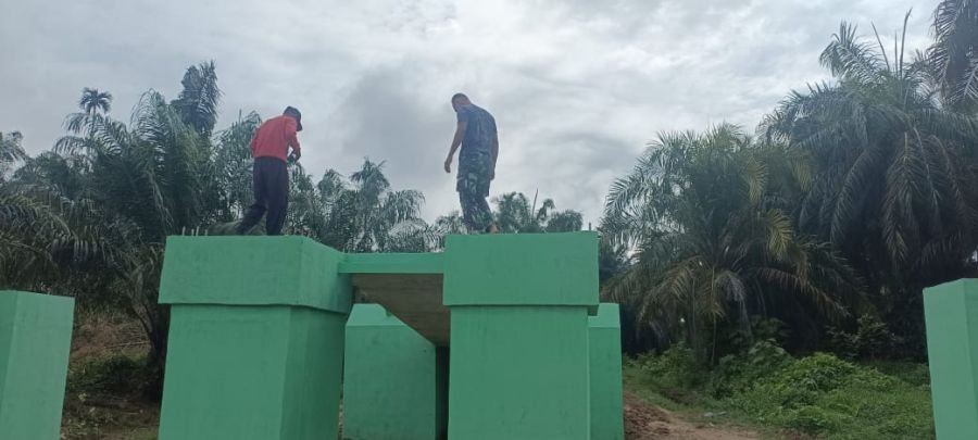Finishing Pondasi, Jembatan Garuda Muara Musu Bersiap untuk Tahap Pembesian