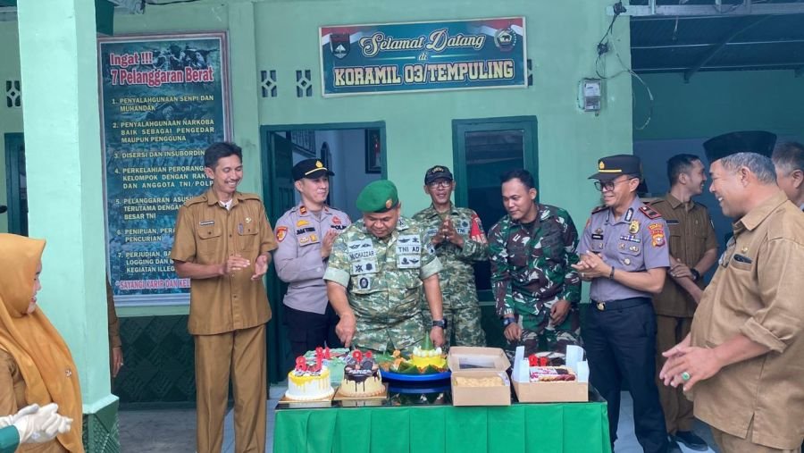 HUT ke-81 TNI, Forkopimcam Tempuling dan Kempas Perkuat Sinergi