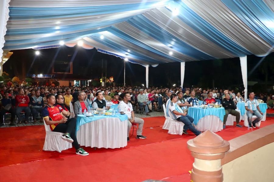 Forkopimda Karimun Perkuat Sinergi Lewat Nobar Final Piala Dunia