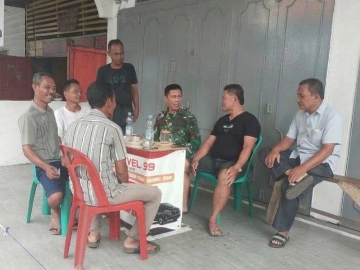 Gelar Komsos, Babinsa Serma S.E. Rambe Imbau Warga Bagan Kota Berani Laporkan Penyalahgunaan Narkoba