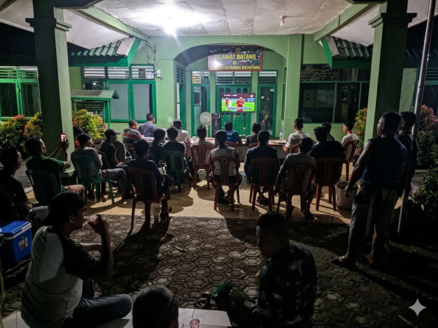 Gemuruh Sorak di Makoramil! Koramil 05/Rimba Melintang Sukses Hipnotis Warga dan Pemuda Lewat  NOBAR