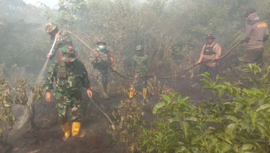 Gerak Cepat TNI-Polri Padamkan Karhutla 1,5 Hektare di Mundam