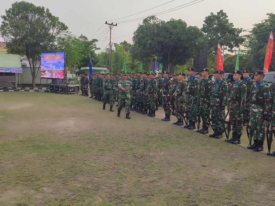 Kodim 0317/TBK dan Lanal TBK Gelar Gladi Bersih HUT TNI ke-81