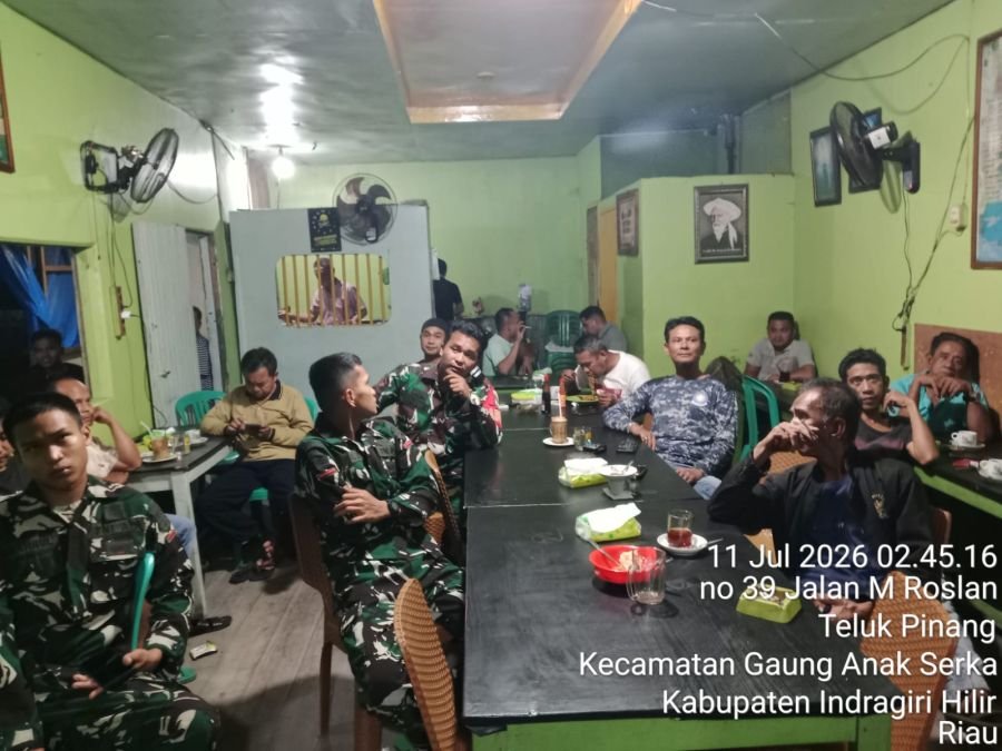 Gol Spanyol Disambut Sorak Warga, Nobar Bersama Babinsa oramil 05/GAS Berlangsung Meriah