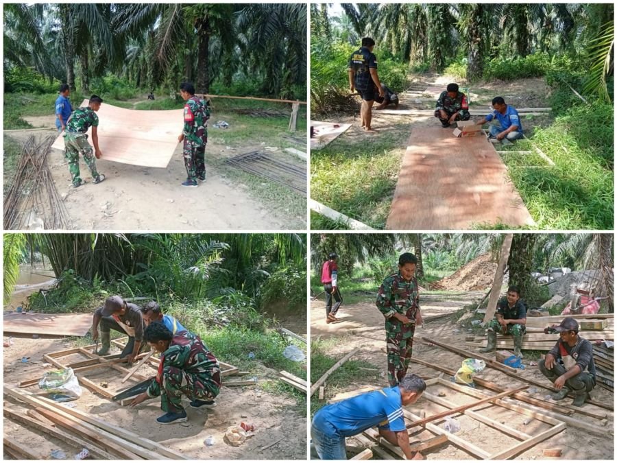 Gotong Royong Lanjut, Jembatan Perintis Garuda Penghubung 2 Dusun di Kemuning Terus Dikerjakan
