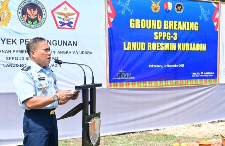 Ground Breaking SPPG-3 Lanud RSN Tegaskan Dukungan Program MBG
