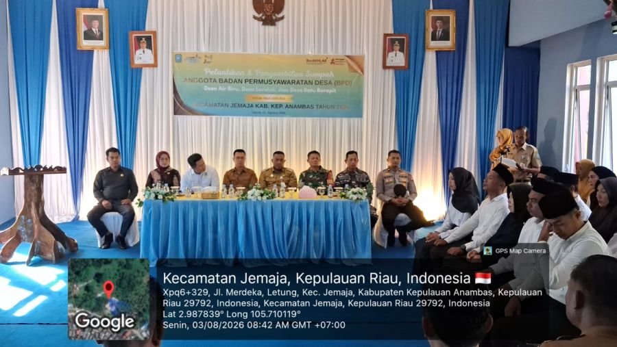 Hadiri Pelantikan BPD Tiga Desa, Danramil 04/Letung Perkuat Sinergi dengan Pemerintah dan Masyarakat