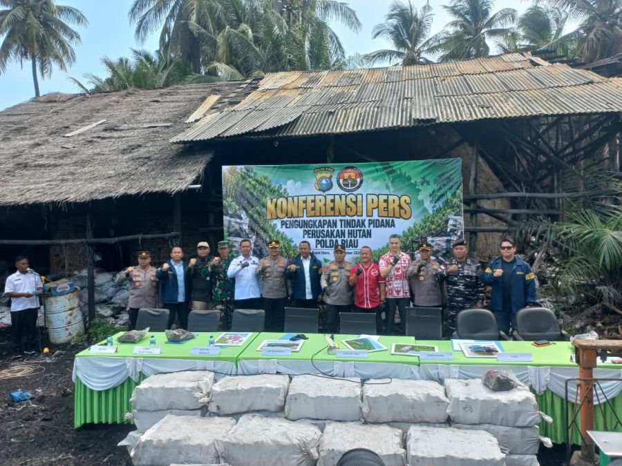 Hadiri Pengungkapan Kasus Perusakan Hutan, Dukung Aksi Tanam Mangrove di Pesisir Rupat Utara
