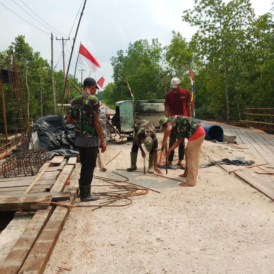 Hadirkan Jembatan Garuda Merah Putih, Pembangunan Penghubung Desa Semukut–Batang Meranti Terus Berpr