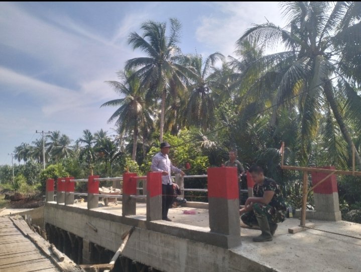 Hampir Rampung 100%, Pembangunan Jembatan Garuda Batas Desa Tebun-Repan Segera Digunakan masyarakat