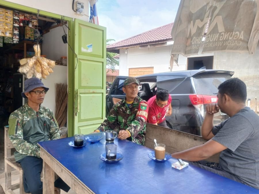 Hangatnya Secangkir Kopi, Eratkan Kemanunggalan TNI dengan Rakyat