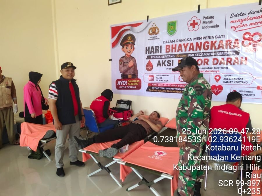 Hari Bhayangkara ke-80, Peltu Doni Akmal Dampingi Donor Darah Wujudkan Sinergi TNI-Polri