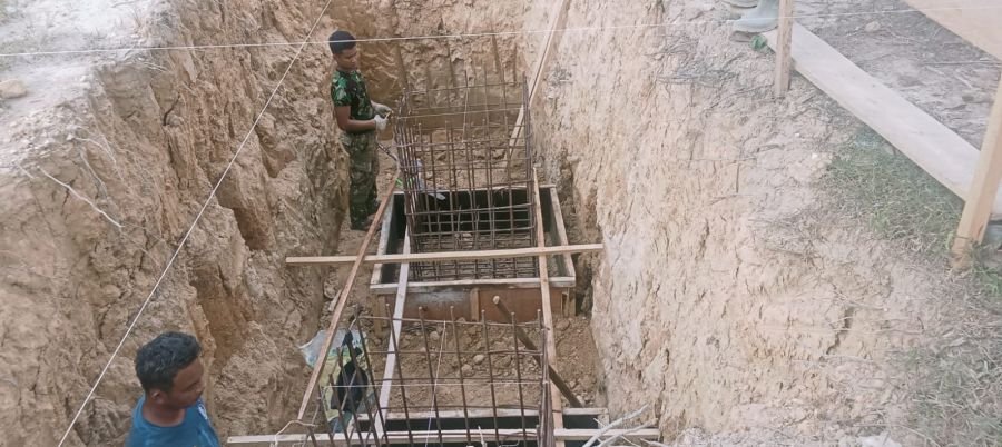 Hari Ini Progres Jembatan Perintis Garuda di Keritang Hulu Masuk Tahap Penyetelan Pondasi Angkur