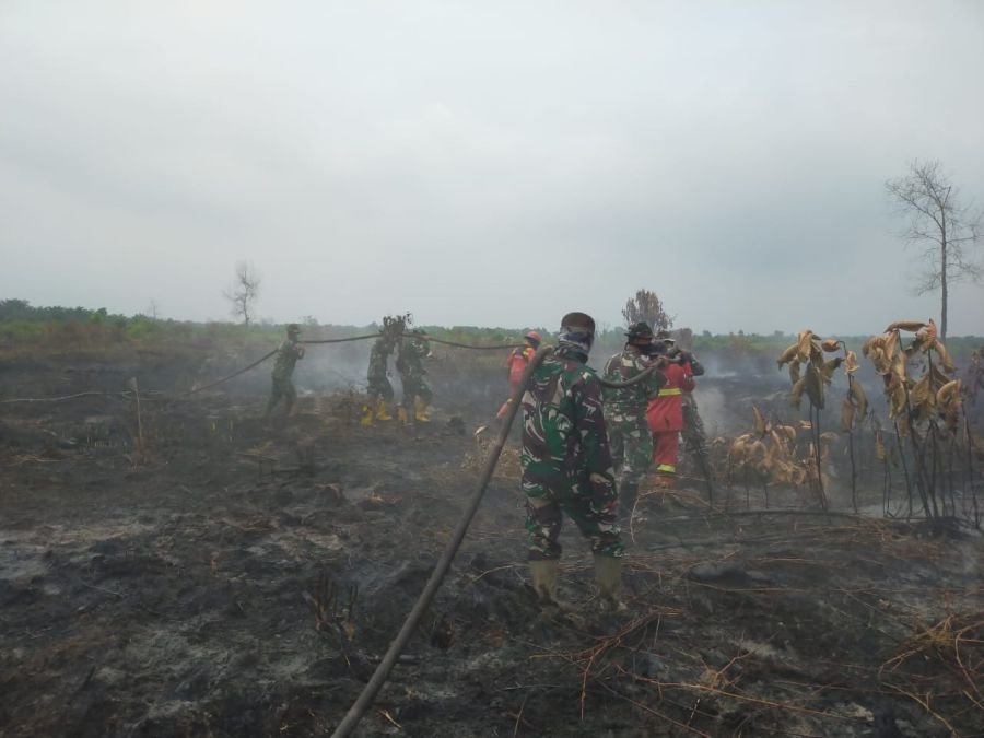 Hari Keempat, Tim Gabungan Perkuat Pendinginan Karhutla di Bangsal Aceh Dumai