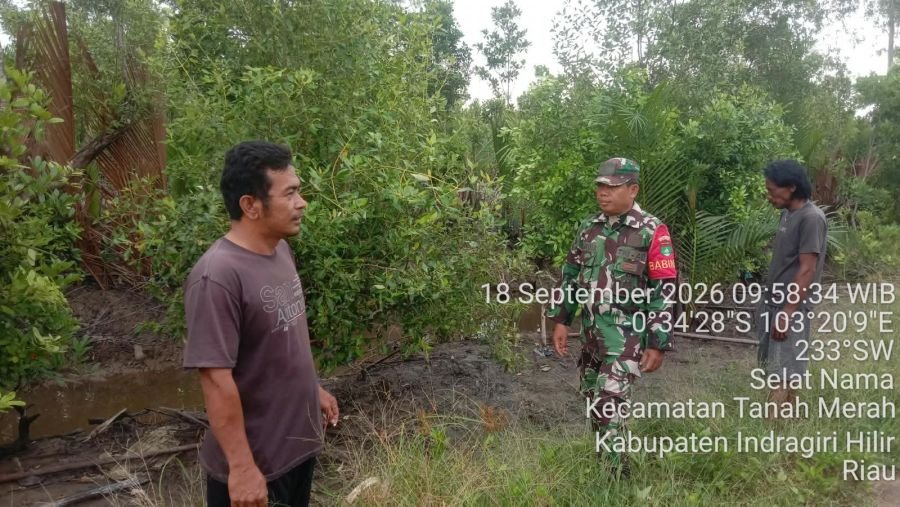 Hasil Nihil, Patroli Tapal Batas Koramil 02/TM di Desa Selat Nama Aman Terkendali