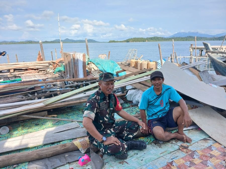 Babinsa Senayang Ingatkan Nelayan Waspadai Angin Selatan