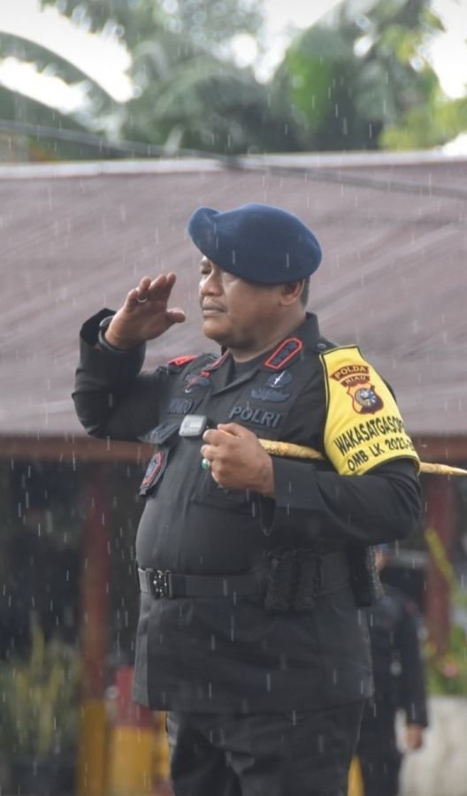 Hujan Deras Iringi Upacara Pembukaan Latihan Bintara dan Tamtama Remaja Satbrimobda Riau