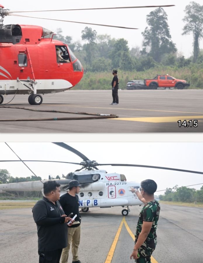 Hujan Turun, Satgasud Tetap Maksimalkan Water Bombing Karhutla Riau