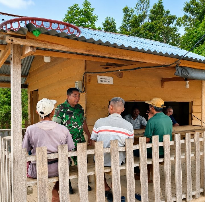 Humanis dan Dekat dengan Warga, Babinsa Koramil 06/Merbau Aktif Jaga Kekompakan