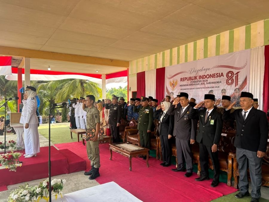HUT RI ke-81 di Gaung Berlangsung Khidmat, Pratu Risky Pimpin Upacara