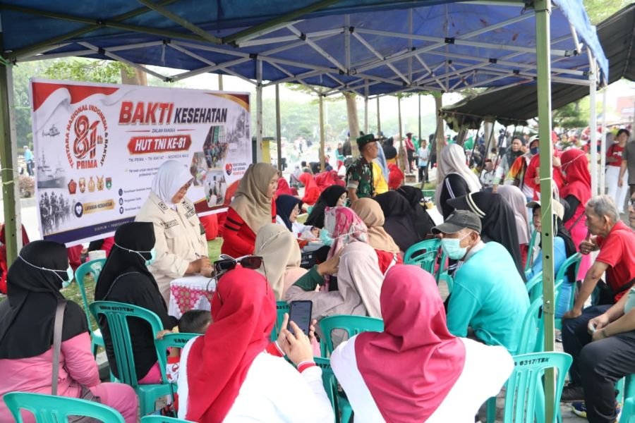HUT ke-81 TNI, Kodim 0317/TBK Gelar Bakti Kesehatan, Padukan Olahraga dan Edukasi Jantung