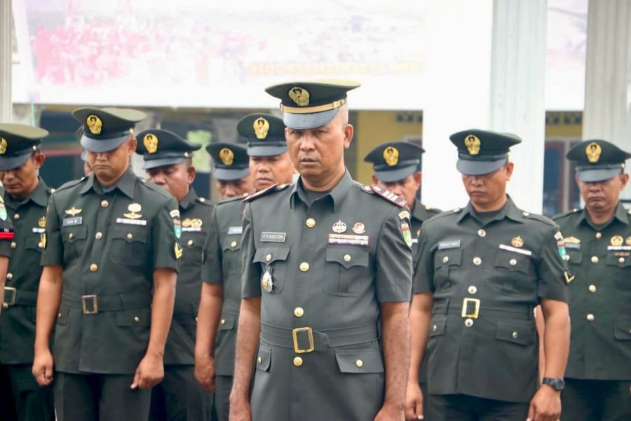 HUT ke-81 TNI, Koramil 03/Kundur Ziarah ke Taman Makam Pusara Bakti