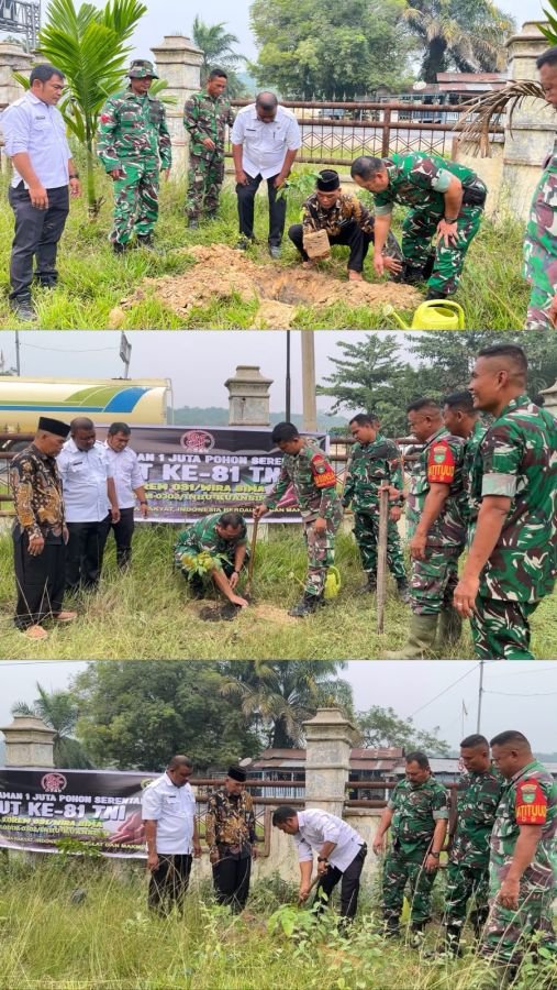 HUT ke-81 TNI, Penanaman 1 Juta Pohon Secara Serentak Digelar di Singingi