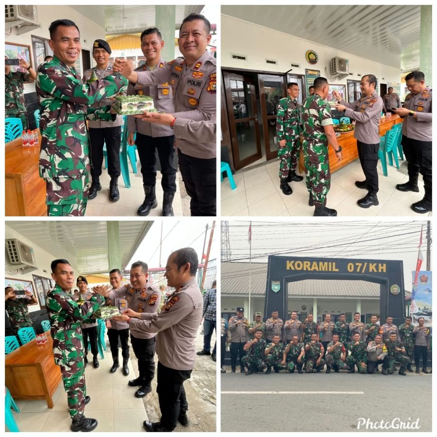 HUT TNI ke-81, Tiga Kapolsek Perkuat Soliditas di Koramil 07/KH
