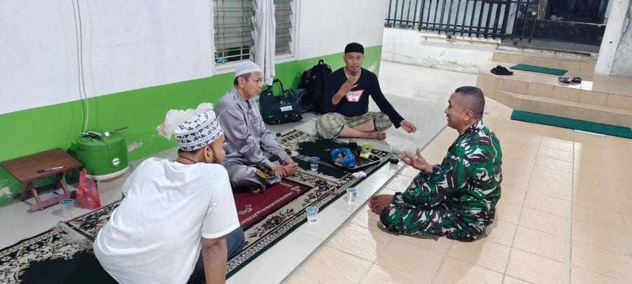 Jaga Kampung Tetap Kondusif, Peltu Aswardi Rangkul Jamaah Masjid dan Perkuat Benteng Generasi Muda