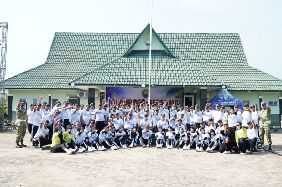 Jaga Kebugaran dan Soliditas, Kodim 0314/Inhil Gelar Senam Bersama